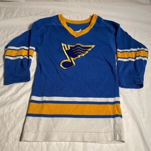 VINTAGE St. Louis Blues Collectible Jersey - appliqué logo, knit, long sleeve S